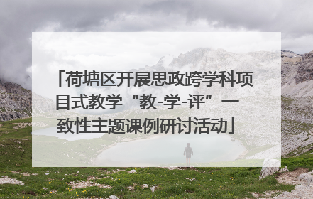 荷塘区开展思政跨学科项目式教学“教-学-评”一致性主题课例研讨活动