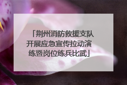 荆州消防救援支队开展应急宣传拉动演练暨岗位练兵比武