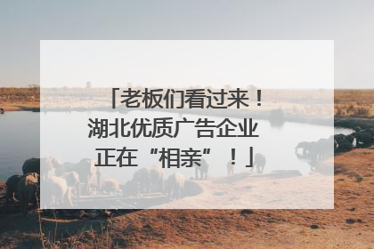 老板们看过来！湖北优质广告企业正在“相亲”！