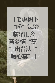 老枣树下“唠”法治 临泽用乡音乡情“烹”出普法“暖心宴”