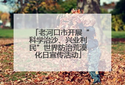 老河口市开展“科学治沙、兴业利民”世界防治荒漠化日宣传活动