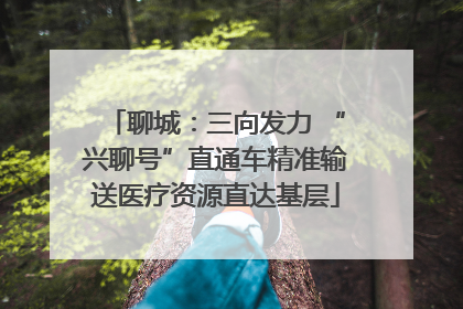 聊城：三向发力 “兴聊号”直通车精准输送医疗资源直达基层