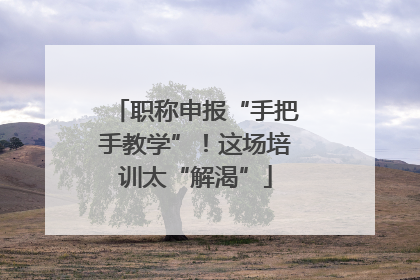 职称申报“手把手教学”！这场培训太“解渴”