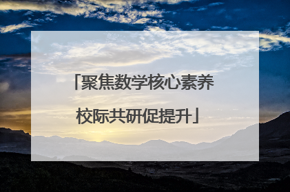 聚焦数学核心素养 校际共研促提升