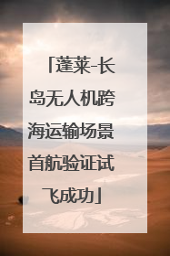 蓬莱-长岛无人机跨海运输场景首航验证试飞成功