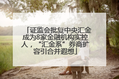 证监会批复中央汇金成为8家金融机构实控人，“汇金系”券商扩容引合并遐想