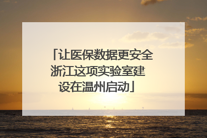 让医保数据更安全 浙江这项实验室建设在温州启动