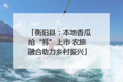 衡阳县：本地香瓜抢“鲜”上市 农旅融合助力乡村振兴