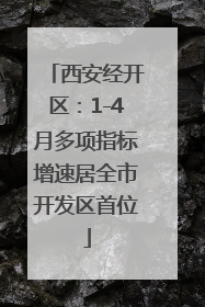 西安经开区：1-4月多项指标增速居全市开发区首位