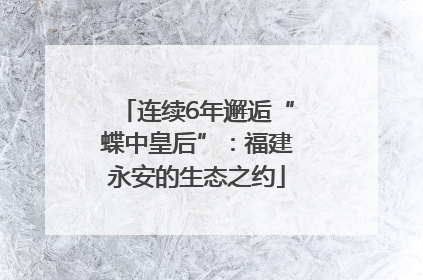 连续6年邂逅“蝶中皇后”：福建永安的生态之约