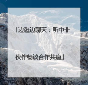 边逛边聊天：听中非伙伴畅谈合作共赢