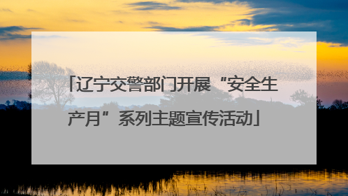 辽宁交警部门开展“安全生产月”系列主题宣传活动