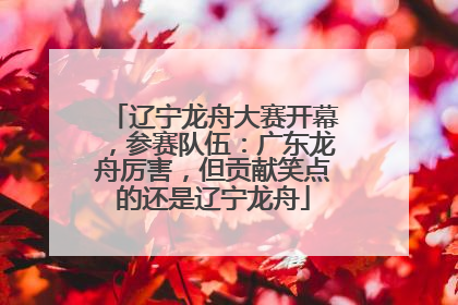 辽宁龙舟大赛开幕，参赛队伍：广东龙舟厉害，但贡献笑点的还是辽宁龙舟
