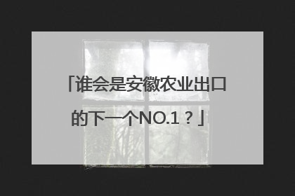 谁会是安徽农业出口的下一个NO.1？