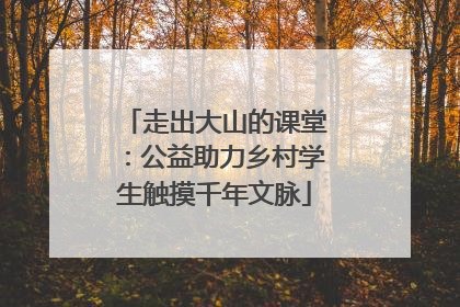 走出大山的课堂：公益助力乡村学生触摸千年文脉