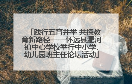 践行五育并举 共探教育新路径——怀远县淝河镇中心学校举行中小学、幼儿园班主任论坛活动