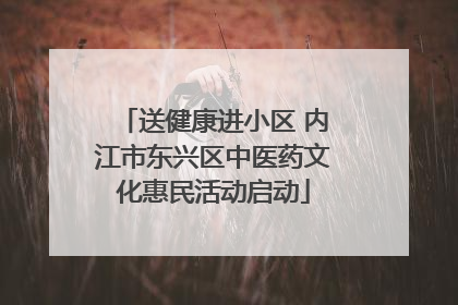 送健康进小区 内江市东兴区中医药文化惠民活动启动