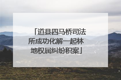 道县四马桥司法所成功化解一起林地权属纠纷积案