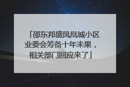 邵东邦盛凤凰城小区业委会筹备十年未果，相关部门回应来了