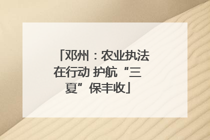 邓州：农业执法在行动 护航“三夏”保丰收