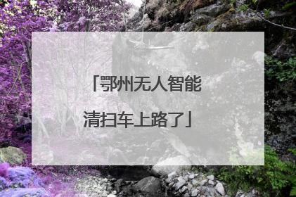 鄂州无人智能清扫车上路了