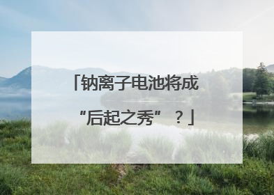 钠离子电池将成“后起之秀”？