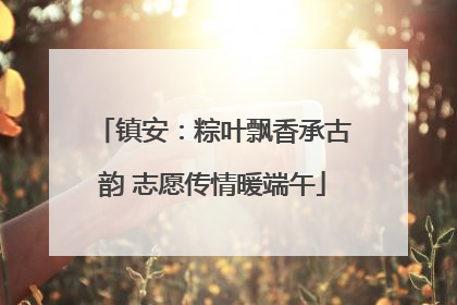 镇安：粽叶飘香承古韵 志愿传情暖端午