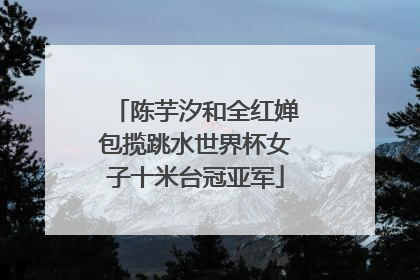 陈芋汐和全红婵包揽跳水世界杯女子十米台冠亚军