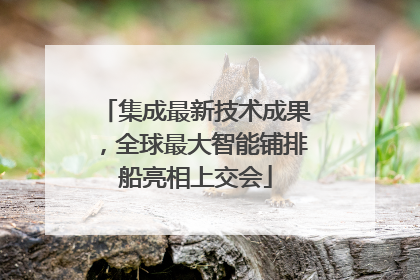 集成最新技术成果，全球最大智能铺排船亮相上交会