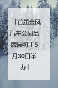 首届金凤汽车公园品牌展将于5月30日举办
