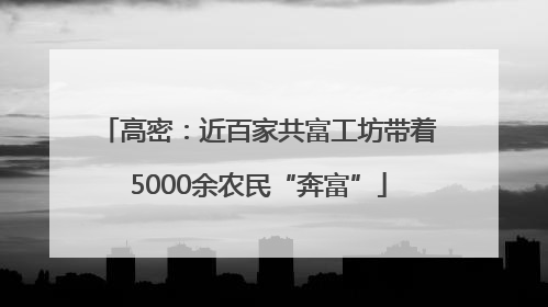 高密：近百家共富工坊带着5000余农民“奔富”