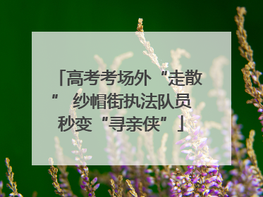 高考考场外“走散” 纱帽街执法队员秒变“寻亲侠”