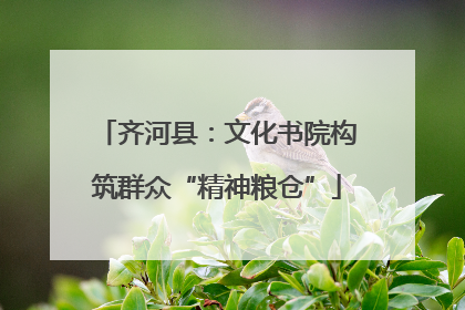 齐河县：文化书院构筑群众“精神粮仓”