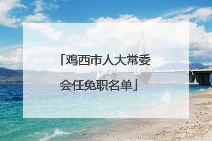 鸡西市人大常委会任免职名单