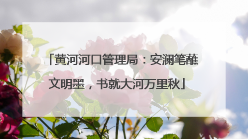 黄河河口管理局：安澜笔蘸文明墨，书就大河万里秋