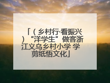 （乡村行·看振兴）“洋学生”做客浙江义乌乡村小学 学剪纸悟文化