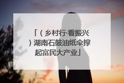 （乡村行·看振兴）湖南石鼓油纸伞撑起富民大产业