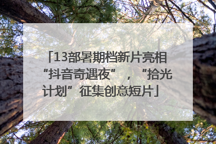 13部暑期档新片亮相“抖音奇遇夜”，“拾光计划”征集创意短片