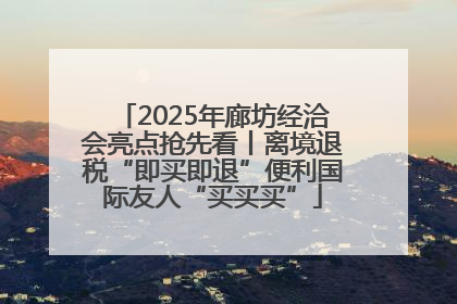 2025年廊坊经洽会亮点抢先看丨离境退税“即买即退”便利国际友人“买买买”