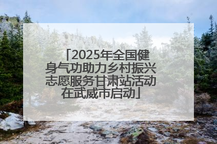 2025年全国健身气功助力乡村振兴志愿服务甘肃站活动在武威市启动
