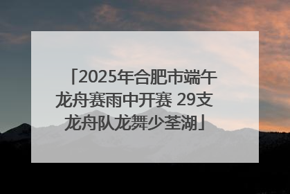 2025年合肥市端午龙舟赛雨中开赛 29支龙舟队龙舞少荃湖