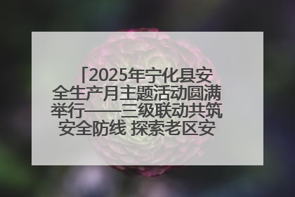 2025年宁化县安全生产月主题活动圆满举行——三级联动共筑安全防线 探索老区安全发展新路径