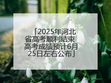 2025年河北省高考顺利结束 高考成绩预计6月25日左右公布
