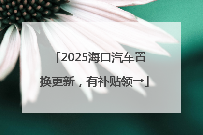 2025海口汽车置换更新，有补贴领→