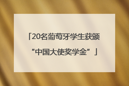 20名葡萄牙学生获颁“中国大使奖学金”