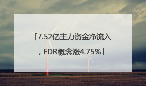 7.52亿主力资金净流入，EDR概念涨4.75%