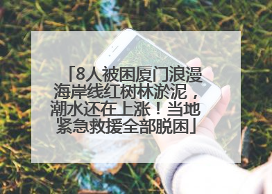 8人被困厦门浪漫海岸线红树林淤泥，潮水还在上涨！当地紧急救援全部脱困