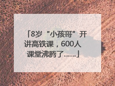 8岁“小孩哥”开讲高铁课，600人课堂沸腾了……